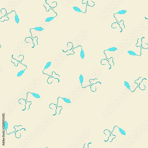 Quadro su tela pattern disease parasite cartoon