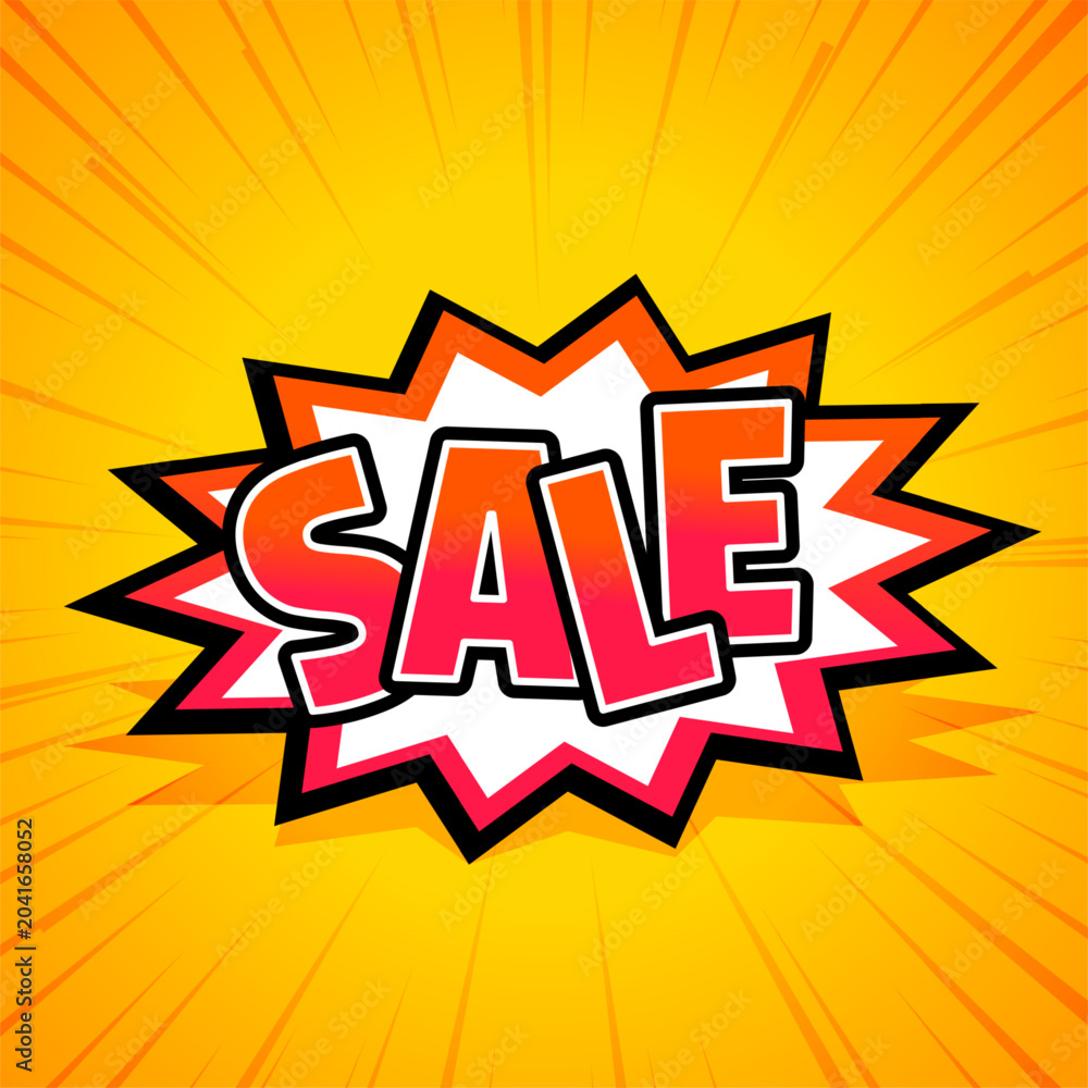 Fototapeta premium cartoon style sale promo background with shadow effect