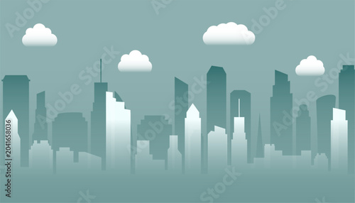 Foto evolution of skyline building banner architecture of modern era