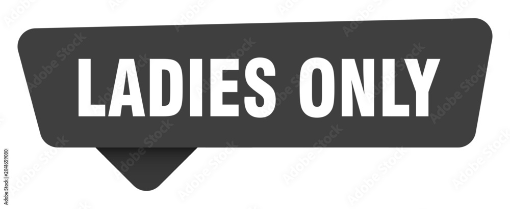 Obraz premium ladies only black sign isolated on transpatent background. ladies only sticker