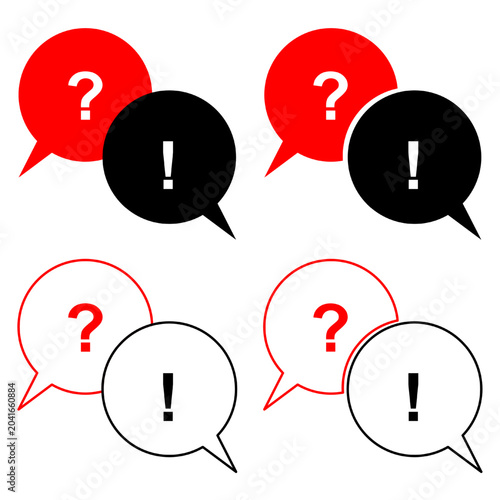 Set of overlapping speech bubbles with 