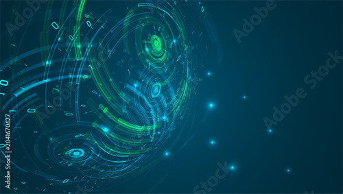 Abstract big data visualization. Science globe network data. Graphic concept for design