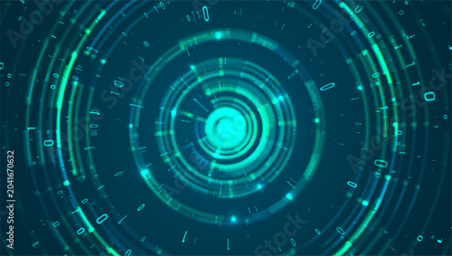 Abstract big data visualization. Big data code representation. Graphic concept for your design