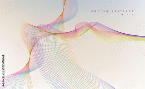 Modern abstract background with colorful flowing wavy lines. Graphic concept for design