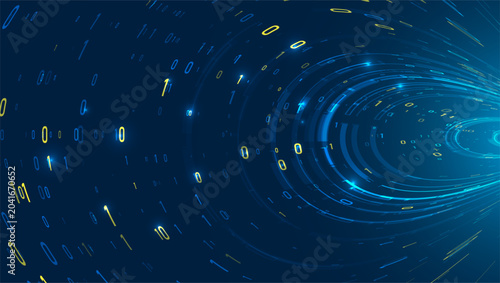 Abstract big data visualization. Big data code representation. Graphic concept for your design