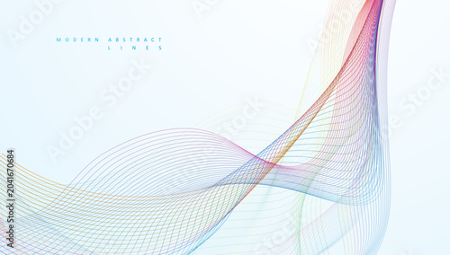 Modern abstract background with colorful flowing wavy lines. Graphic concept for design