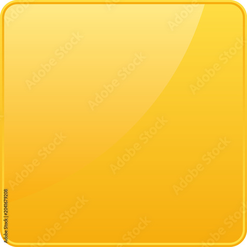 Orange Label Frame Button Illustration