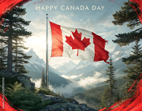 Canada day celebration fireworks maple leaf and festive red heart display
