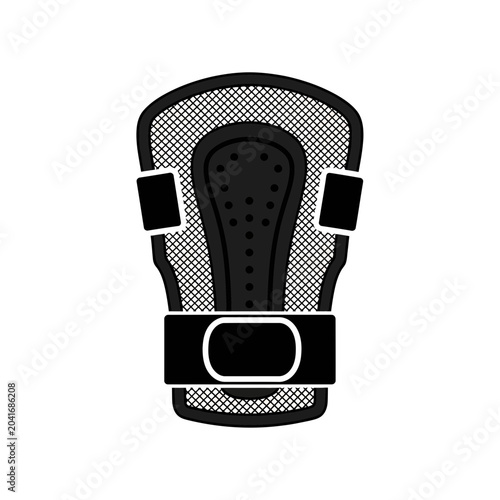 Black knee brace protector gear.