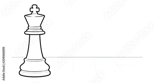 Tableau sur toile strategy, chesskingicon, chessking, kingpiece, chess, boardgame, lineicon, outli