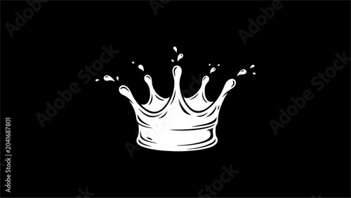 Fotografie para goblet en todos, milk splash crown, Splash Crown Logo vectors, Milk Splash Crown Concept