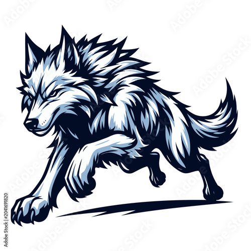 Wolf vector and illustration.