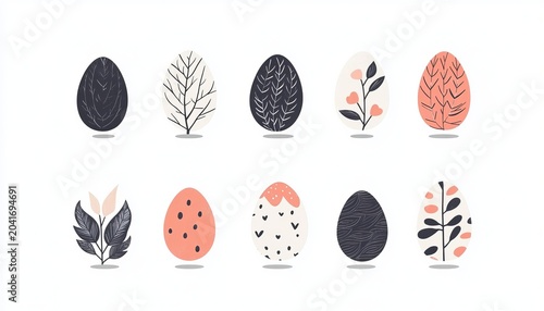 Stylized Vector Compositions Featuring Spring Inspiration and Aesthetic Decorations for Backgrounds