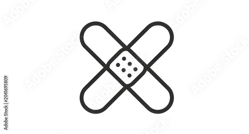 Schilderij op canvas firstaid, adhesivebandage, bandageicon, bandage, medical, healthcare, woundcare,
