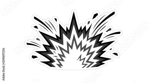 Bild auf Leinwand Explosion graphic with sharp jagged lines and splashes.
