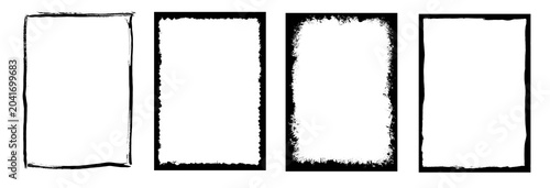 Photos vector set of grunge frames grunge texture background with distressed vintage overlay