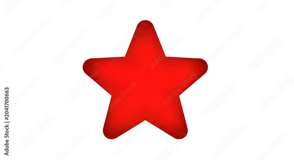 Obraz premium Red star shape isolated on white background
