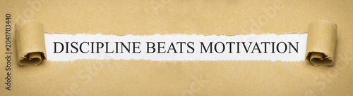 Tableau sur toile Discipline beats motivation