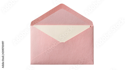 Pink textured envelope with cream insert