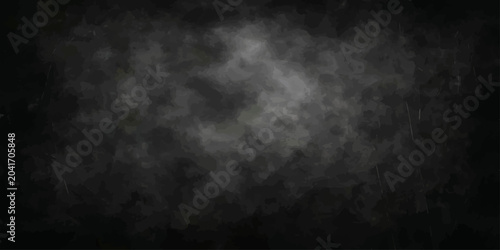 A dark and atmospheric black and white grunge background featuring a dramatic explosion of smoke and mist swirling across a stormy night sky