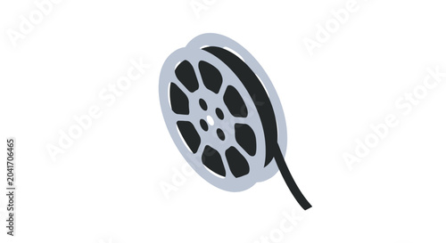 Konstfotografi Vintage cinema film reel with black celluloid tape
