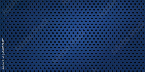 Abstract blue metal grid background with industrial mesh texture and dark metallic pattern