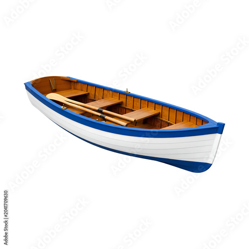 boat on a white