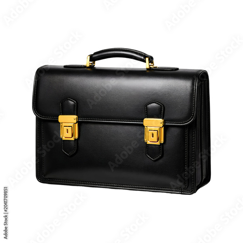 black leather briefcase