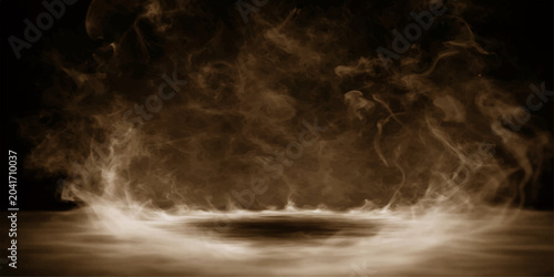 фотографія Dark smoke clouds on black abstract night background texture