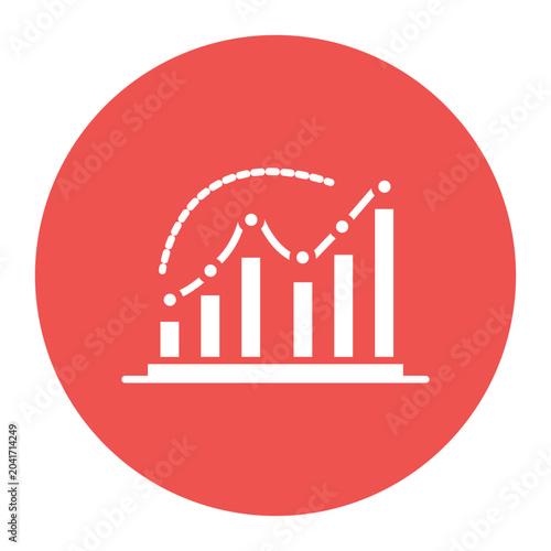 Tableau sur toile Histogram Icon