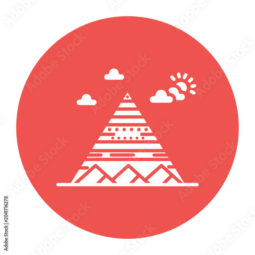 Tableau sur toile Pyramid Icon