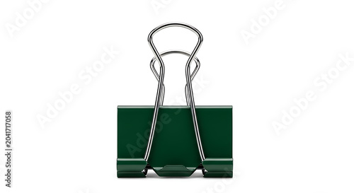 Simple stapler icon with paper clip