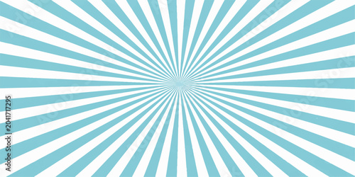 Fotografía Blue sunburst rays abstract background with bright light beam and retro vintage