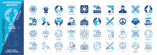 Tableau sur toile International Security icon set