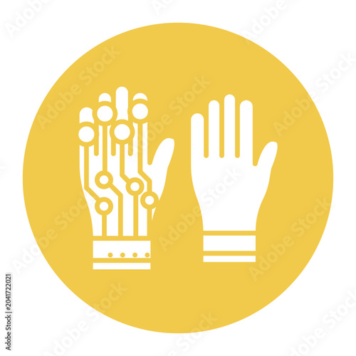 Konstfotografi Robot vs Human Hand Icon