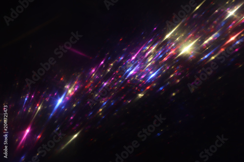 Background of colorful lens flare lights. Abstract image