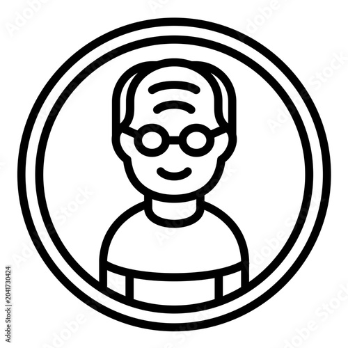 Tableau sur toile Grandpa Icon