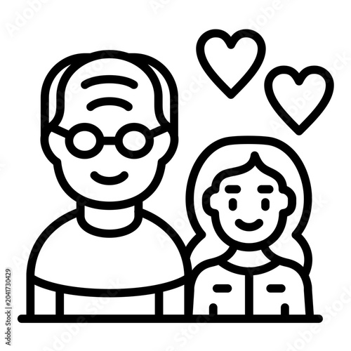 Quadro em tela Grandfather Icon