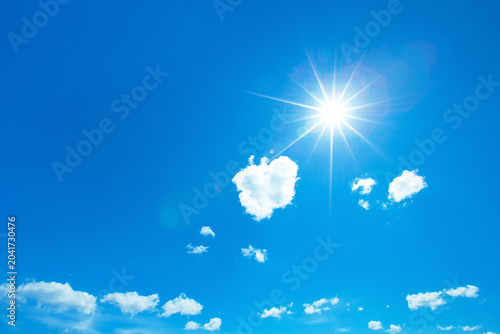 Fotografie sky background with tiny clouds