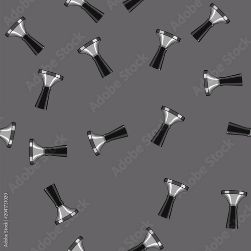 Принти на полотні seamless pattern machine tamper coffee cartoon