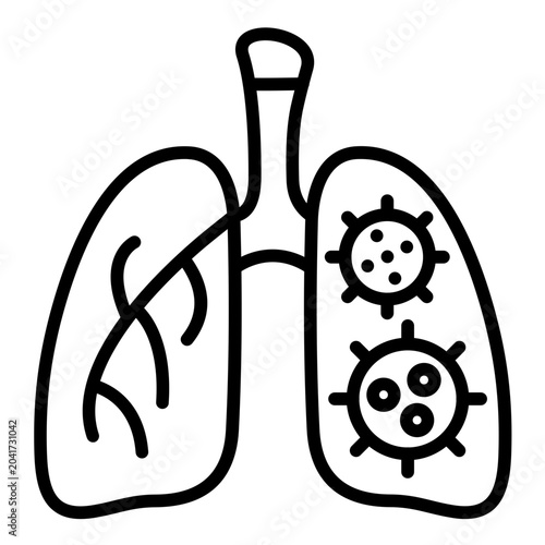 Fotografie Lung Disease Icon