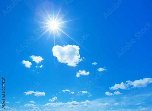 Tablou pe pânză sky background with tiny clouds
