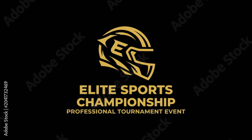 Elegant Gold Sports Championship Logo Design For Professional Tournament Events