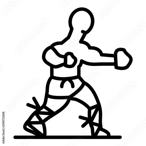 Tableau sur toile Boxing Clinch Icon