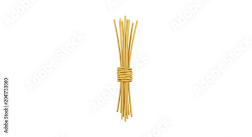 Bild auf Leinwand Bundle of dry spaghetti noodles tied in the center