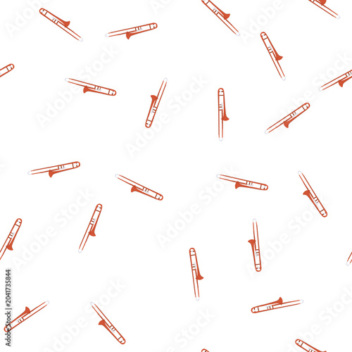 Canvastavla pattern music trombone cartoon