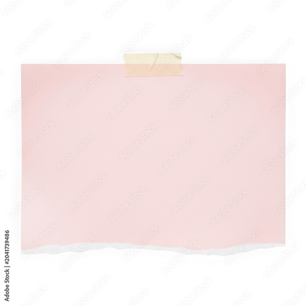 Fototapeta premium Pink notepad with sticky note attached on top
