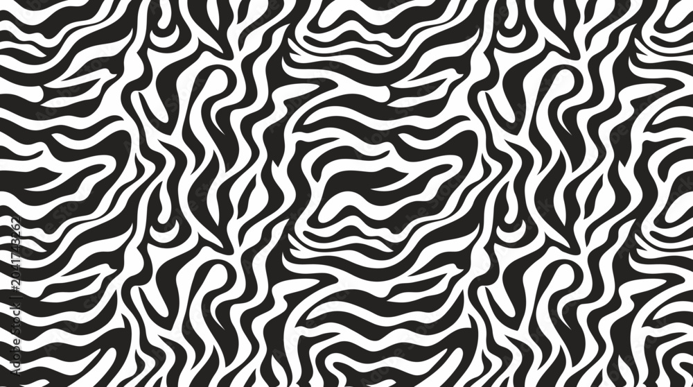 Fototapeta premium Black and white zebra print pattern.