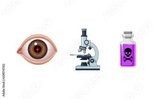 Slika na platnu Focused scientific examination of ocular health, microscopic detection of potent