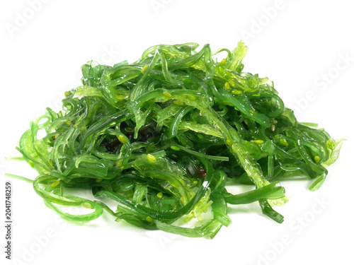 Food and Health - Seaweed Salad - Healthy Nutrition on white Background